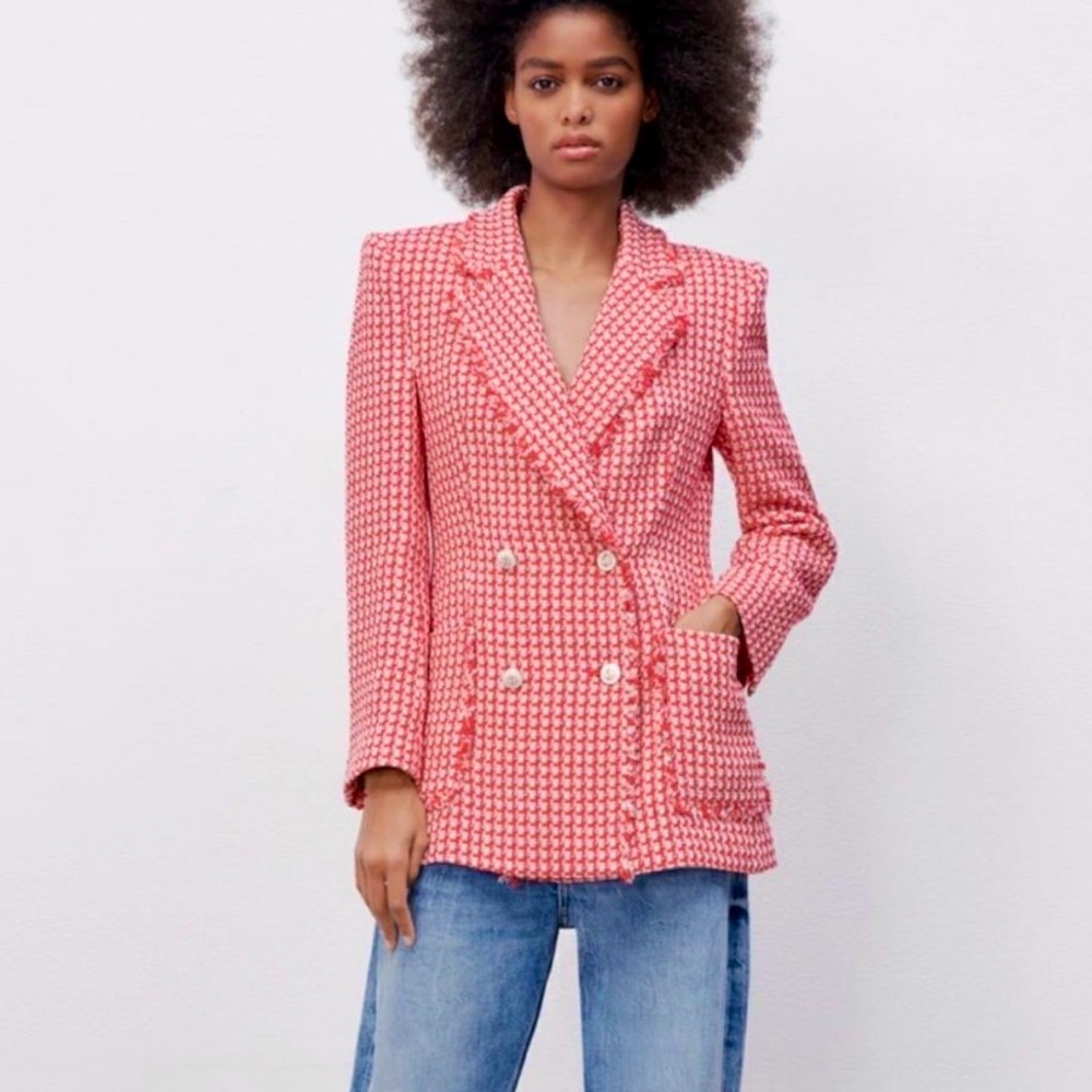 Zara tailored double breast blazer XS